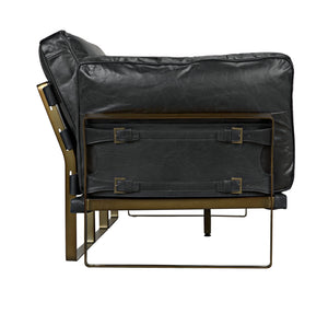 Noir Apollo Sofa, Leather