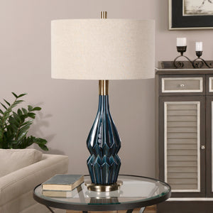 Uttermost Prussian Blue Ceramic Lamp