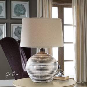 Uttermost Bloxom Mocha Ivory Lamp