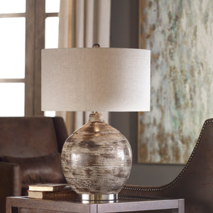 Uttermost Tamula Distressed Ivory Table Lamp