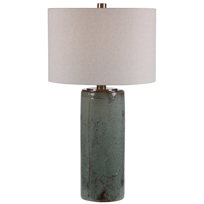 Uttermost Callais Crackled Aqua Table Lamp