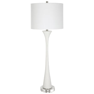 Uttermost Fountain White Marble Buffet Lamp