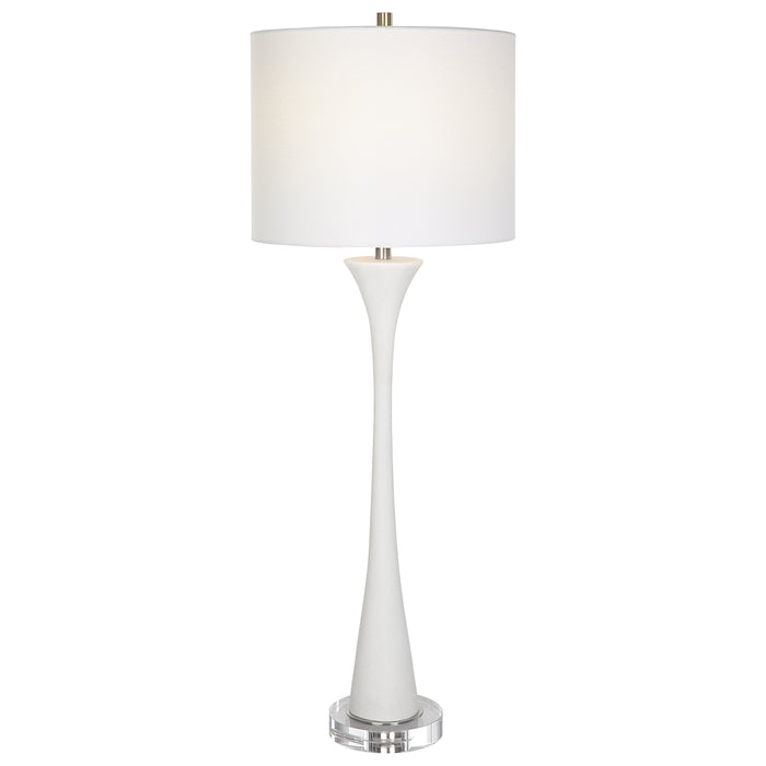 Uttermost Fountain White Marble Buffet Lamp