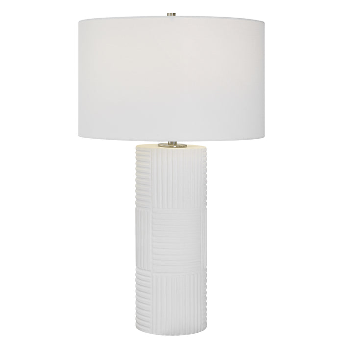 Uttermost Patchwork White Table Lamp