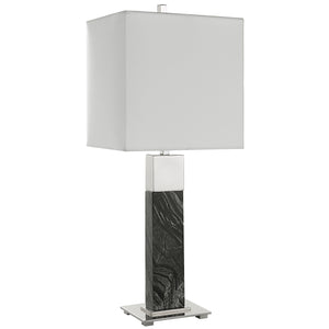 Uttermost Pilaster Black Marble Table Lamp