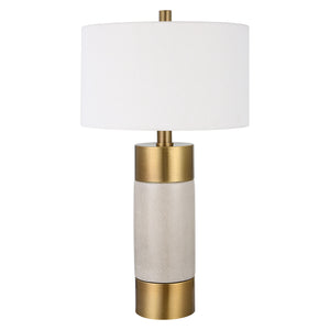 Uttermost Adelia Ivory & Brass Table Lamp