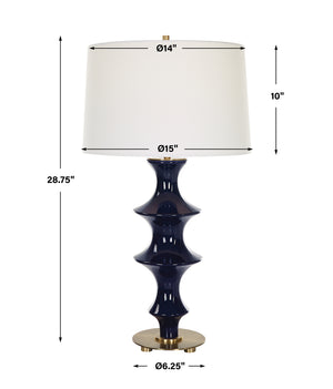 Uttermost Coil Sculpted Blue Table Lamp