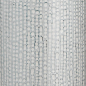 Jamie Young Bella Table Lamp in Light Blue Patterned Ceramic with Drum Shade in White Linen