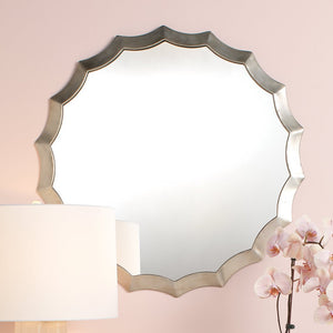 Jamie Young Round Scalloped Mirror