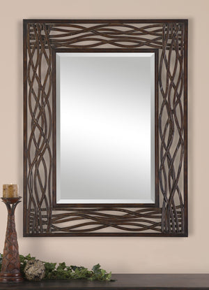 Uttermost Dorigrass Brown Metal Mirror