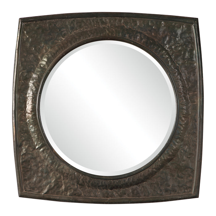 Uttermost Hadeon Hammered Iron Mirror