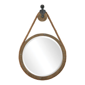 Uttermost Melton Round Pulley Mirror