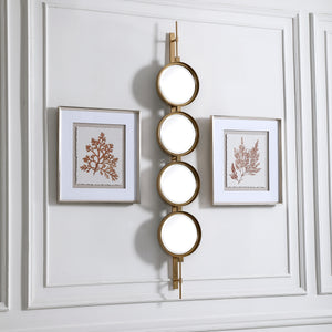 Uttermost Button Gold Mirror