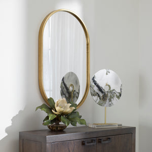 Uttermost Varina Minimalist Gold Oval Mirror