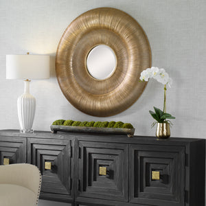 Uttermost Bauble Round Gold Mirror