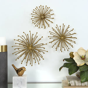 Uttermost Aga Gold Metal Wall Decor, S/3
