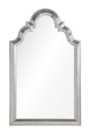 Michael S Smith for Mirror Home Antiqued Mirror Framed Mirror with Antiqued Silver Leaf Sides