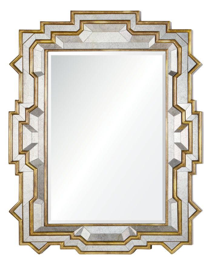 Michael S Smith for Mirror Home Gilded Gold Leaf & Antiqued Mirror
