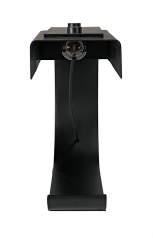 Noir Alfred Table Lamp, Black Metal