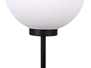 Noir Mond Table Lamp, Black Steel