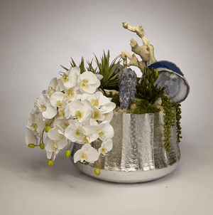 T&C Floral Company Drapped Orchids in Embellished Container