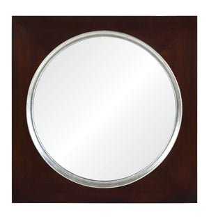 Suzanne Kasler for Mirror Home  Dutch Brown & Distressed Silver Leaf Mirror
