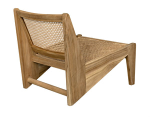 Noir Udine Chair With Caning, Teak