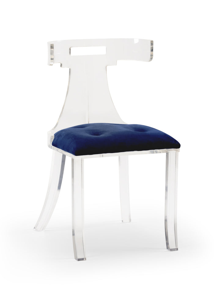 Wildwood Elsa Blue Velvet Acrylic Chair