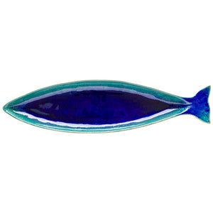 Casafina Dori 17" Atlantic Blue Long Fish Tray