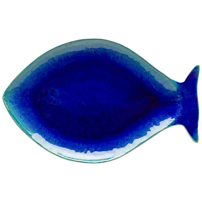 Casafina Dori 17" Atlantic Blue Large Fish Platter