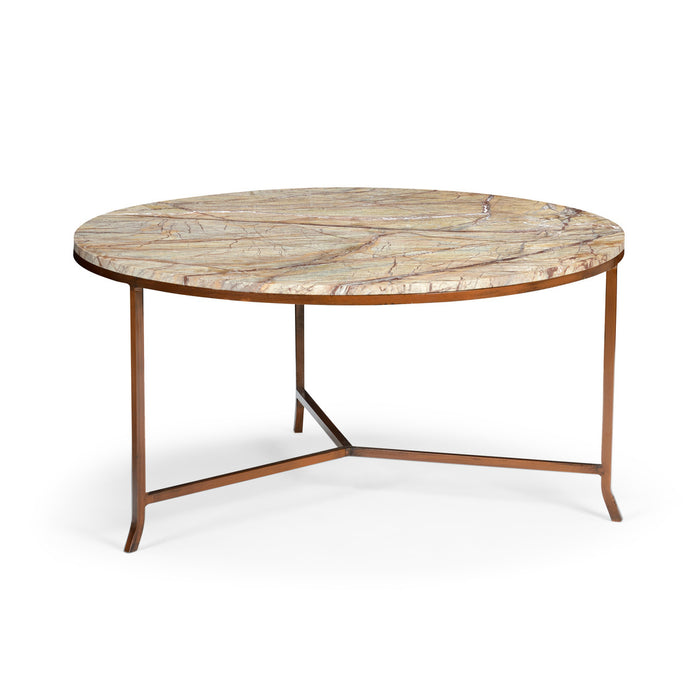 Chelsea House Round Marble Harvey Cocktail Table