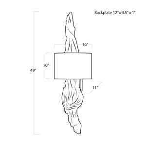 Regina Andrew Driftwood Sconce (Ambered Silver Leaf)