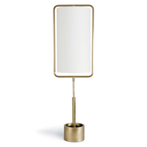 Regina Andrew Geo Rectangle Table Lamp (Natural Brass)