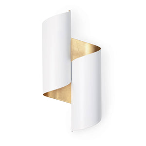 Regina Andrew Folio Sconce (White and Gold)