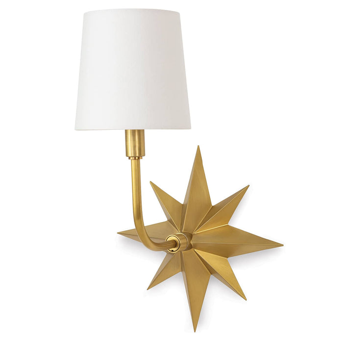 Regina Andrew Etoile Sconce (Natural Brass)