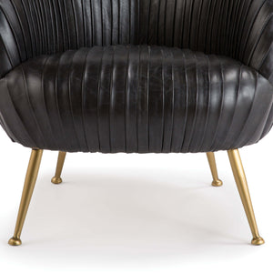 Regina Andrew Beretta Leather Chair (Modern Black)