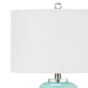 Regina Andrew Stacked Pebble Glass Table Lamp (Aqua)