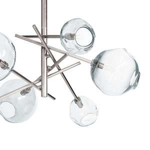 Regina Andrew Molten Chandelier With Clear Glass (Polished Nickel)