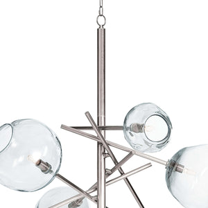 Regina Andrew Molten Chandelier With Clear Glass (Polished Nickel)