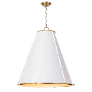 Regina Andrew French Maid Chandelier Large (White and Natural Brass)