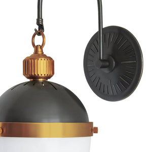 Regina Andrew Otis Sconce (Blackened Brass and Natural Brass)