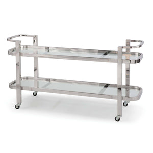 Regina Andrew Carter Bar Cart (Polished Stainless Steel)