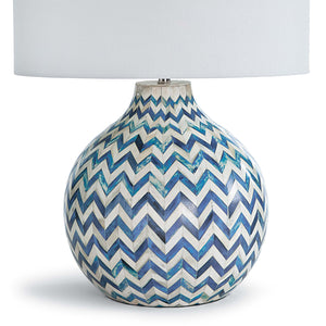 Regina Andrew Chevron Bone Table Lamp (Indigo)