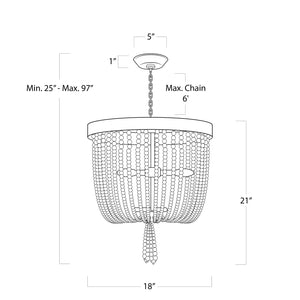 Regina Andrew Milos Chandelier (White)