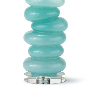 Regina Andrew Stacked Pebble Glass Table Lamp (Aqua)