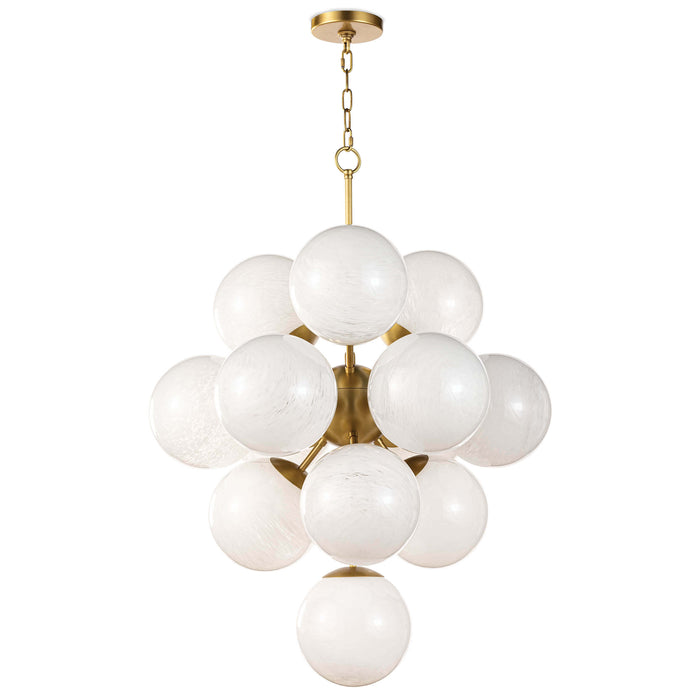 Regina Andrew La Dame Chandelier (Swirl Glass Natural Brass)