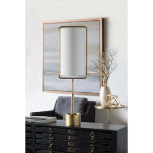Regina Andrew Geo Rectangle Table Lamp (Natural Brass)