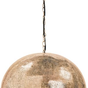 Regina Andrew Pierced Metal Sphere Pendant (Natural Brass)