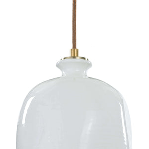 Regina Andrew Bianca Ceramic Pendant (Gloss White and Gold)