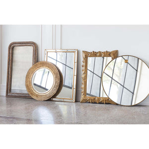 Regina Andrew Hanging Circular Mirror (Natural Brass)